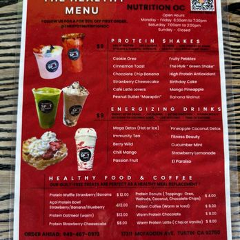 The Perfect Spot Nutrition - Menu - Coffee & Tea Near Me - Tustin, California The Perfect Spot Nutrition - Menu - Coffee & Tea Near Me - Tustin, California