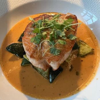2941 Restaurant - Atlantic Salmon "medallion" missing the shrimp - New American Near Me - Falls Church, Virginia