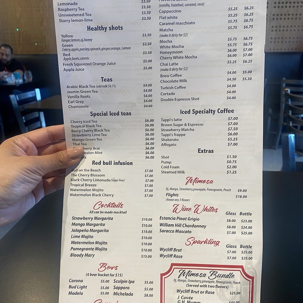 Tappi's Cafe - Menu - Cafes Near Me - El Cajon, California Tappi's Cafe - Menu - Cafes Near Me - El Cajon, California