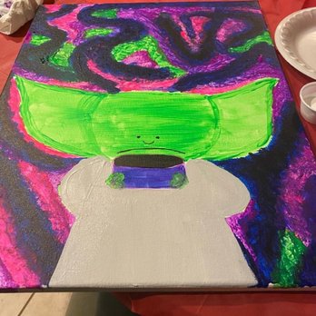 Pinot's Palette - He looks fine like this too, right? - Paint & Sip Near Me - Rancho Mirage, California Pinot's Palette - He looks fine like this too, right? - Paint & Sip Near Me - Rancho Mirage, California
