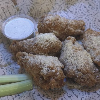 Hi Wings - Half Korean Style Fried Chicken with honey garlic Parmesan - Chicken Wings Near Me - Austin, Texas