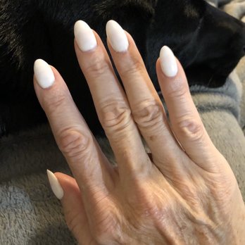 Bella Beauty Nails & Spa - My nails always look so pretty even 2 weeks after Song does them...Almond white by Song just before redip. - Nail Salons Near Me - Elburn, Illinois Bella Beauty Nails & Spa - My nails always look so pretty even 2 weeks after Song does them...Almond white by Song just before redip. - Nail Salons Near Me - Elburn, Illinois