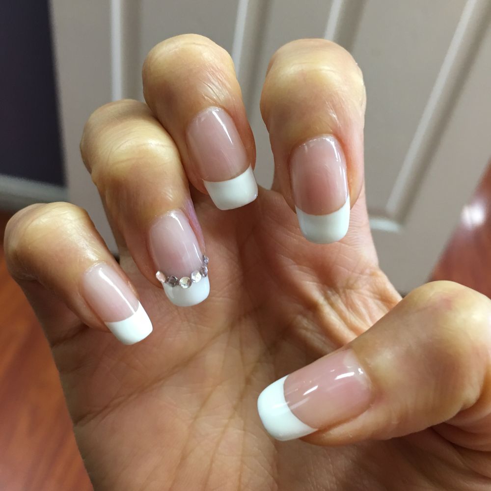 Nails By Lannie - Went simple with the jewels but I thought it was fun! - Nail Technicians Near Me - Arcadia , California Nails By Lannie - Went simple with the jewels but I thought it was fun! - Nail Technicians Near Me - Arcadia , California