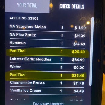 Yard House - Restaurant bill. - New American Near Me - Irvine, California Yard House - Restaurant bill. - New American Near Me - Irvine, California