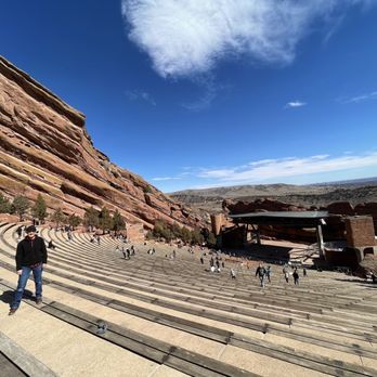 Red Rocks Amphitheatre - The view from close to the top row - Music Venues Near Me - Morrison, Colorado Red Rocks Amphitheatre - The view from close to the top row - Music Venues Near Me - Morrison, Colorado