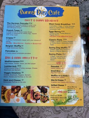 Menu photo 2 Sunny Day Cafe Campbell River, BC Menu photo 2 Sunny Day Cafe Campbell River, BC