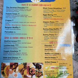 Sunny Day Cafe - Menu side 2
