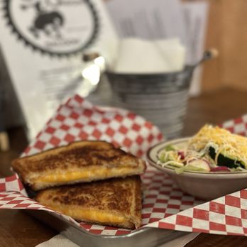 Camp Union Saloon - Grilled  Cheddar on white with the side salad - Bars Near Me - Seabeck, Washington