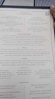 Menu photo 1 The Pink Door Seattle, WA