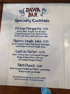 Menu photo 6 Dawa Bar Lake Buena Vista, FL Menu photo 6 Dawa Bar Lake Buena Vista, FL
