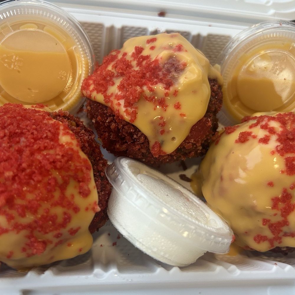 Fatima’s Grill - Birria hot Cheetos balls - Mediterranean Near Me - Long Beach, California