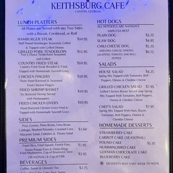 Keithsburg Cafe - Menu Oct 25 - Plates - Cafes Near Me - Canton, Georgia Keithsburg Cafe - Menu Oct 25 - Plates - Cafes Near Me - Canton, Georgia