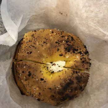 Bagel Bazaar Jackson - burnt Bagel with Cream Cheese - Bagels Near Me - Jackson, New Jersey