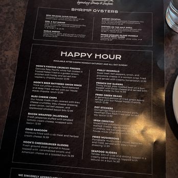 JB Hook's - Menu - Seafood Near Me - Lake Ozark, Missouri