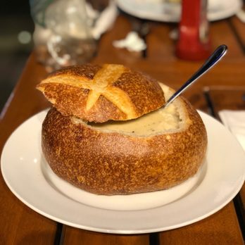 Pier Market Stand - Clam chowder bowl. $9.5ish.  Good - Seafood Near Me - San Francisco, California
