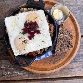 Broder Café - Pytt I Pann with trout - Scandinavian Near Me - Portland, Oregon Broder Café - Pytt I Pann with trout - Scandinavian Near Me - Portland, Oregon
