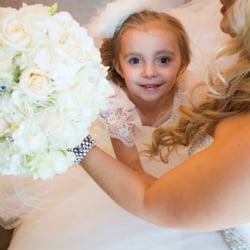Flowers by Iran - Another view of brides bouquet and one of my sweet flower girls!! :)