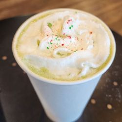 Sweet Home On The Lake - Christmas grinch latte for $7