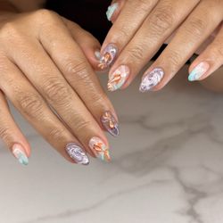 Dara Studio Nail Art - Custom nail art. Russian manicure technique.sculpture gel nail. Hard gel nails