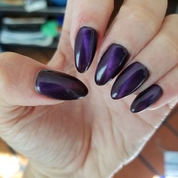 Elegant Nails & Spa - Dark purple cat eye - Nail Salons Near Me - Arcadia, California Elegant Nails & Spa - Dark purple cat eye - Nail Salons Near Me - Arcadia, California