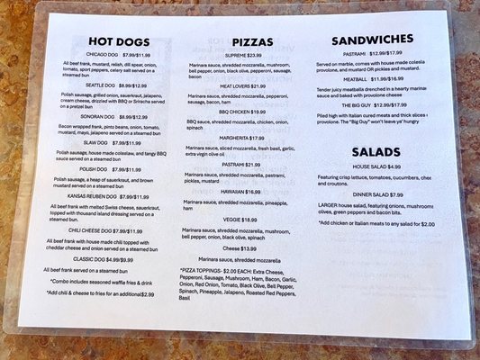 Menu photo 2 Dogfathers Parker, AZ