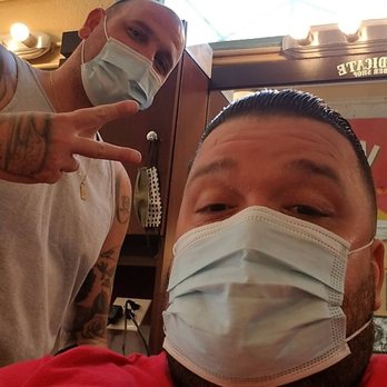 Syndicate Barber Shop - Me and Chris Rose after my fresh cut. - Barbers Near Me - Long Beach, California Syndicate Barber Shop - Me and Chris Rose after my fresh cut. - Barbers Near Me - Long Beach, California