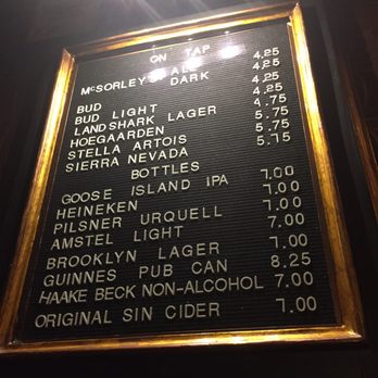 Corner Bistro - Beer menu - American Near Me - New York, New York