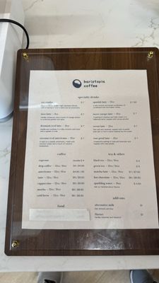 Menu photo 2 Baristopia coffee Beaverton, OR Menu photo 2 Baristopia coffee Beaverton, OR