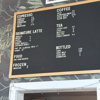 Roots Coffeehouse - Menu on wall - Coffee & Tea Near Me - Fort Worth, Texas Roots Coffeehouse - Menu on wall - Coffee & Tea Near Me - Fort Worth, Texas