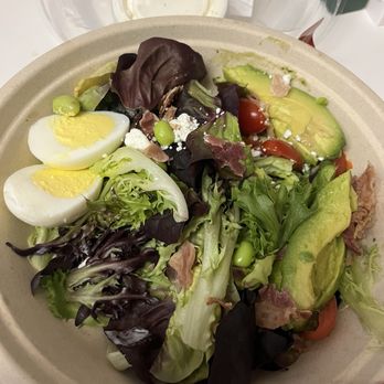 Café Zupas - Cobb salad. This is supposed to be the large size that cost me $15.00. Unreal! - Salad Near Me - Henderson, Nevada Café Zupas - Cobb salad. This is supposed to be the large size that cost me $15.00. Unreal! - Salad Near Me - Henderson, Nevada