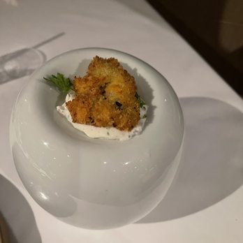 L'etoile - This was a deep fried oyster with champagne on the bottom with some type of cream Oh good I asked for another one and they gave it to me - French Near Me - Rio de Janeiro, RJ L'etoile - This was a deep fried oyster with champagne on the bottom with some type of cream Oh good I asked for another one and they gave it to me - French Near Me - Rio de Janeiro, RJ