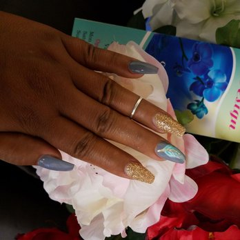 Nails design - Absolutely BEAUTIFUL! Love my nails by Charlie... #newnailspot #onpoint #loosepowder #glitter #retake #charlie #naildesign #vallejo - Nail Salons Near Me - Vallejo, California