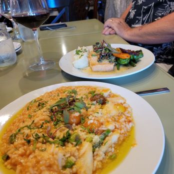 Terra Sana Farm + Kitchen - The 1st plate is Risoto and SeaBass, 2nd is is Salmon..both were excellent,! - Italian Near Me - Ben Wheeler, Texas