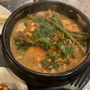 Ka Won Korean BBQ Restaurant - D16 Al JiGae is a fish egg soup with assorted vegetables in a hot med-spicy broth. Big for 1 person. $17.99 4* - Korean Near Me - Lynnwood, Washington Ka Won Korean BBQ Restaurant - D16 Al JiGae is a fish egg soup with assorted vegetables in a hot med-spicy broth. Big for 1 person. $17.99 4* - Korean Near Me - Lynnwood, Washington