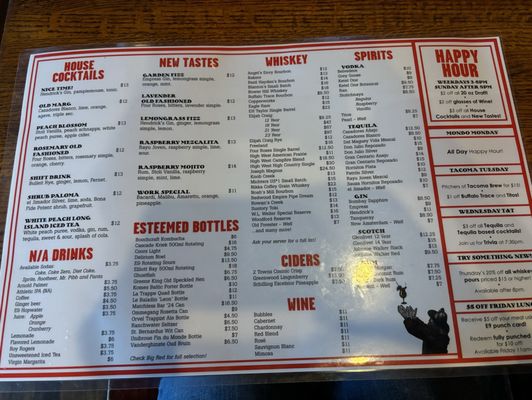 Menu photo 6 E9 Firehouse  Tacoma, WA