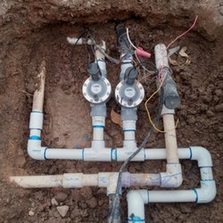 Discount Sprinklers - 3 valves and manifold replacement after picture