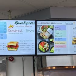 Rowe Xpress - March 2021 menu. (Try their tortas or breakfast tacos, hit the spot!!!)