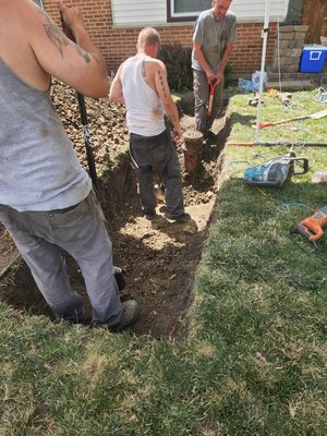 Sewer repair because of roots - Customer had major roots in their sewer line.