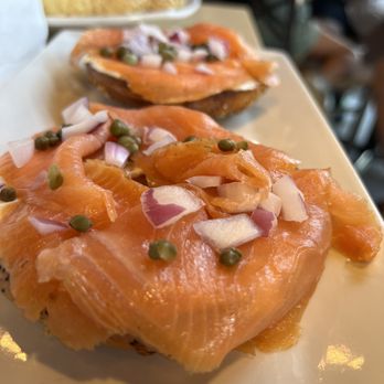 Tipsy Beans Cafe - Smoke salmon/lox bagel. - Bars Near Me - Williamsburg, Virginia