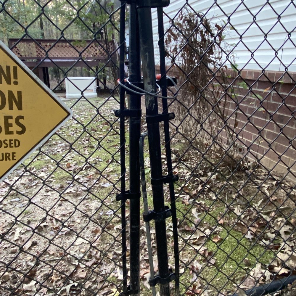 Her Fencing - Before repair. - Fences & Gates Near Me