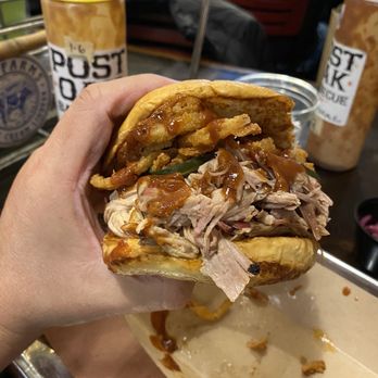 Post Oak Barbecue - Pulled Pork Sandwich - Smokehouse Near Me - Denver, Colorado Post Oak Barbecue - Pulled Pork Sandwich - Smokehouse Near Me - Denver, Colorado
