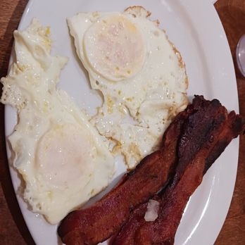 Cook's Cafe - 2 eggs over medium and 3 pieces well done bacon - Diners Near Me - Lincoln, Nebraska
