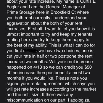 Prime Storage - Stay away from this company! - Self Storage Near Me - Brookfield, Connecticut
