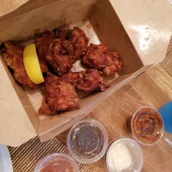 Mogu Fried Chicken - Piping hot chicken along with 4 sauces - Japanese Near Me - Vancouver, British Columbia Mogu Fried Chicken - Piping hot chicken along with 4 sauces - Japanese Near Me - Vancouver, British Columbia