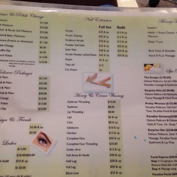 Paradise Nail & Spa - Menu - Nail Salons Near Me - Laurel, Maryland Paradise Nail & Spa - Menu - Nail Salons Near Me - Laurel, Maryland