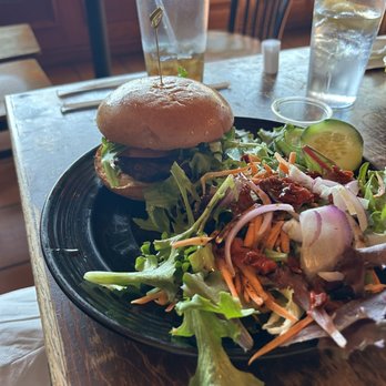 The Ojai Beverage - Burger with side salad - Beer, Wine & Spirits Near Me - Ojai, California