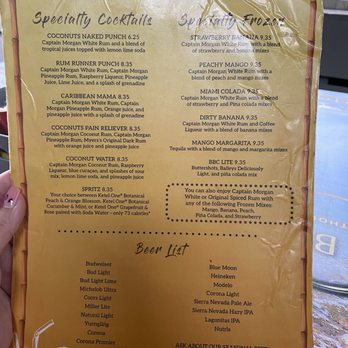 Coconuts Tiki Bar and Grill - Drink menu - Tiki Bars Near Me - North Myrtle Beach, South Carolina Coconuts Tiki Bar and Grill - Drink menu - Tiki Bars Near Me - North Myrtle Beach, South Carolina