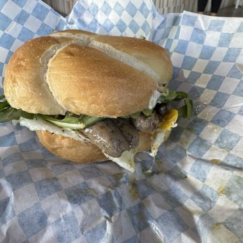 Futura Coffee Roasters - Breakfast sausage sandwich - Coffee Roasteries Near Me - Portland, Oregon Futura Coffee Roasters - Breakfast sausage sandwich - Coffee Roasteries Near Me - Portland, Oregon