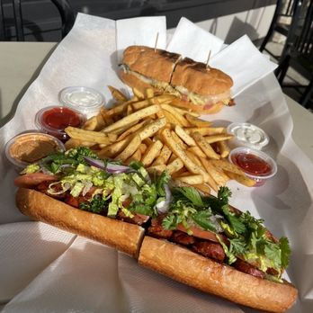 Uncle Af's - Persian Gulf Bandari Sandwich (bottom) and LA Rams Sandwich (top). BOTH INCREDIBLE!! Fries are insanely good!! - Sandwiches Near Me - Agoura Hills, California Uncle Af's - Persian Gulf Bandari Sandwich (bottom) and LA Rams Sandwich (top). BOTH INCREDIBLE!! Fries are insanely good!! - Sandwiches Near Me - Agoura Hills, California