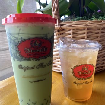 ChaTraMue Original Thai Tea - Green Thai Tea with Pandan Boba & Lychee Green Tea - Bubble Tea Near Me - Rosemead, California